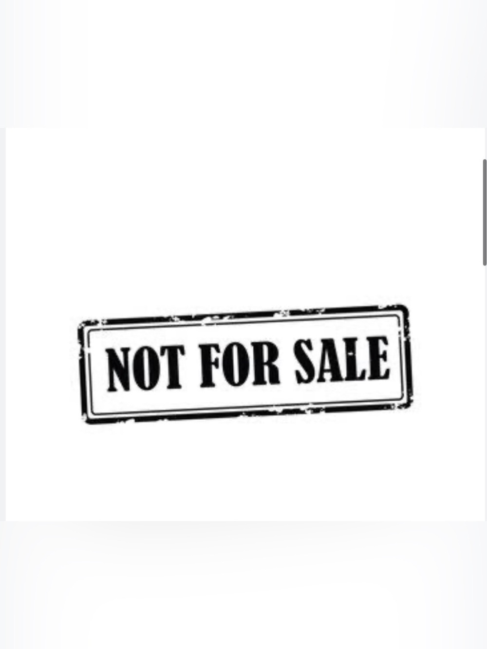 Not for sale